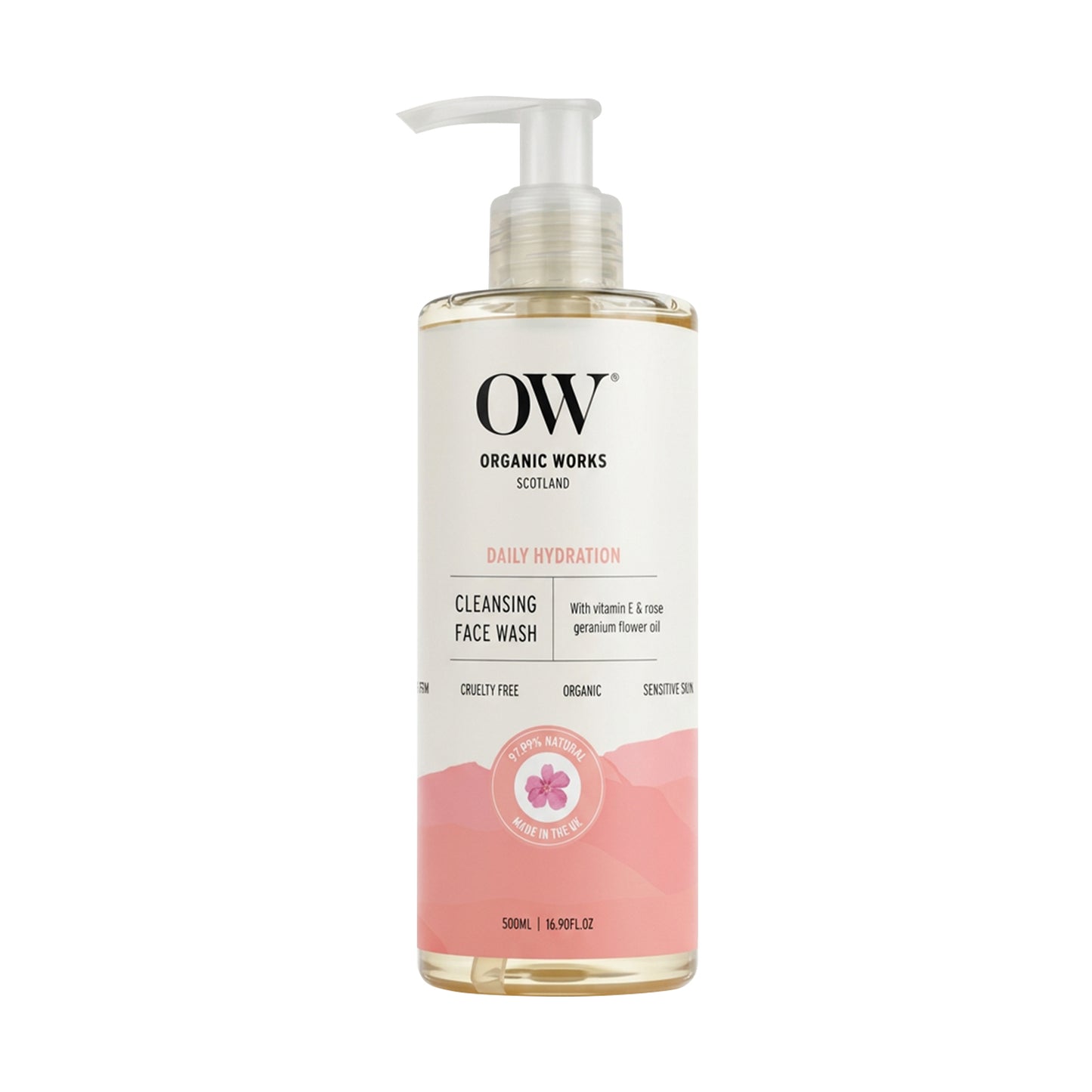 Hydra-Balance Face Wash – With Vitamin E & Rose Geranium - 500ml