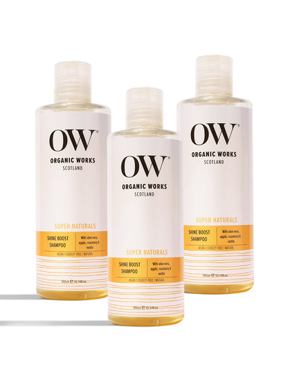 Shine & Strength Hair Shampoo - With Hydrating Amino Acids & Nettle 300ml (Pack of 3)