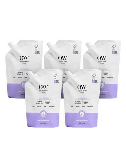 Lavender Relax & Replenish Shower Gel 200ml (Pack of 5)