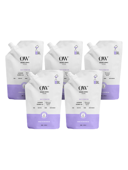 Lavender Relax & Replenish Shower Gel 200ml (Pack of 5)