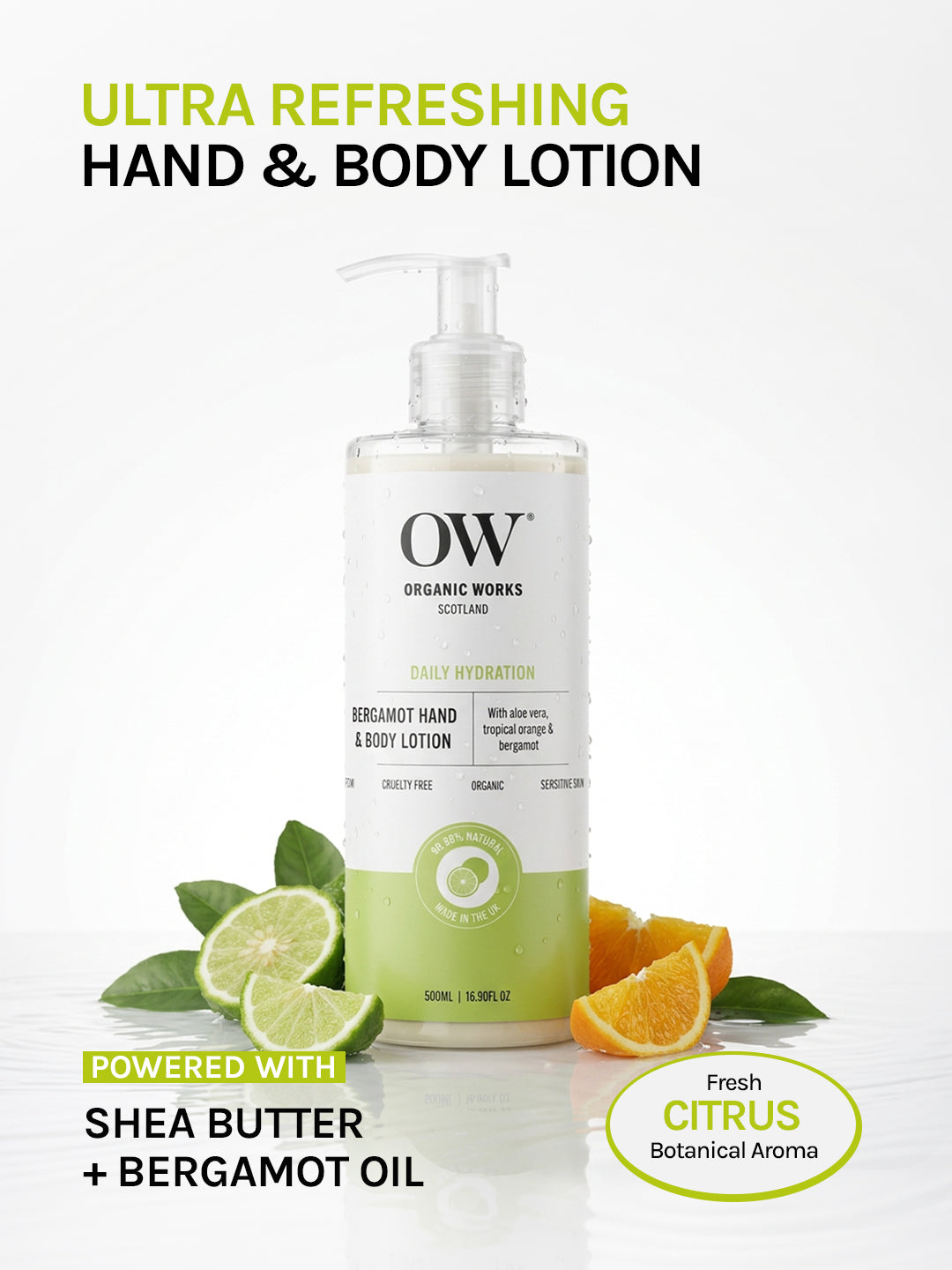 Shea Butter & Citrus Glow, Intense Hydration Hand & Body Lotion - 500ml
