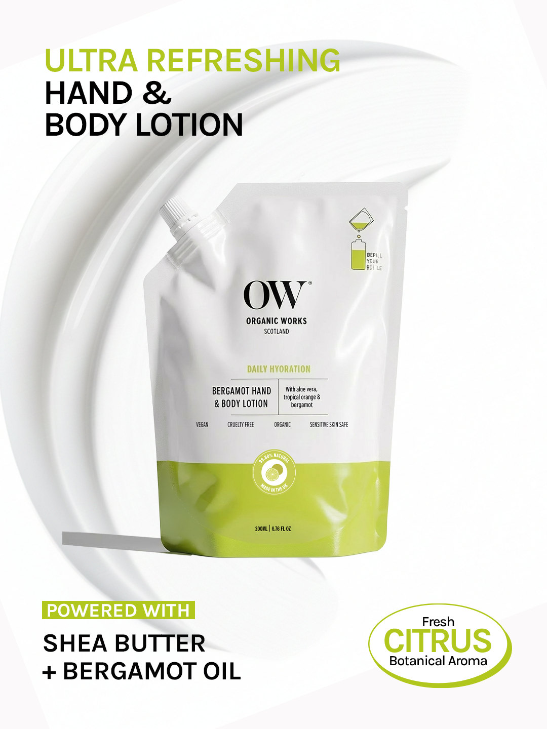 Shea Butter & Citrus Glow, Intense Hydration Hand & Body Lotion - 200ml