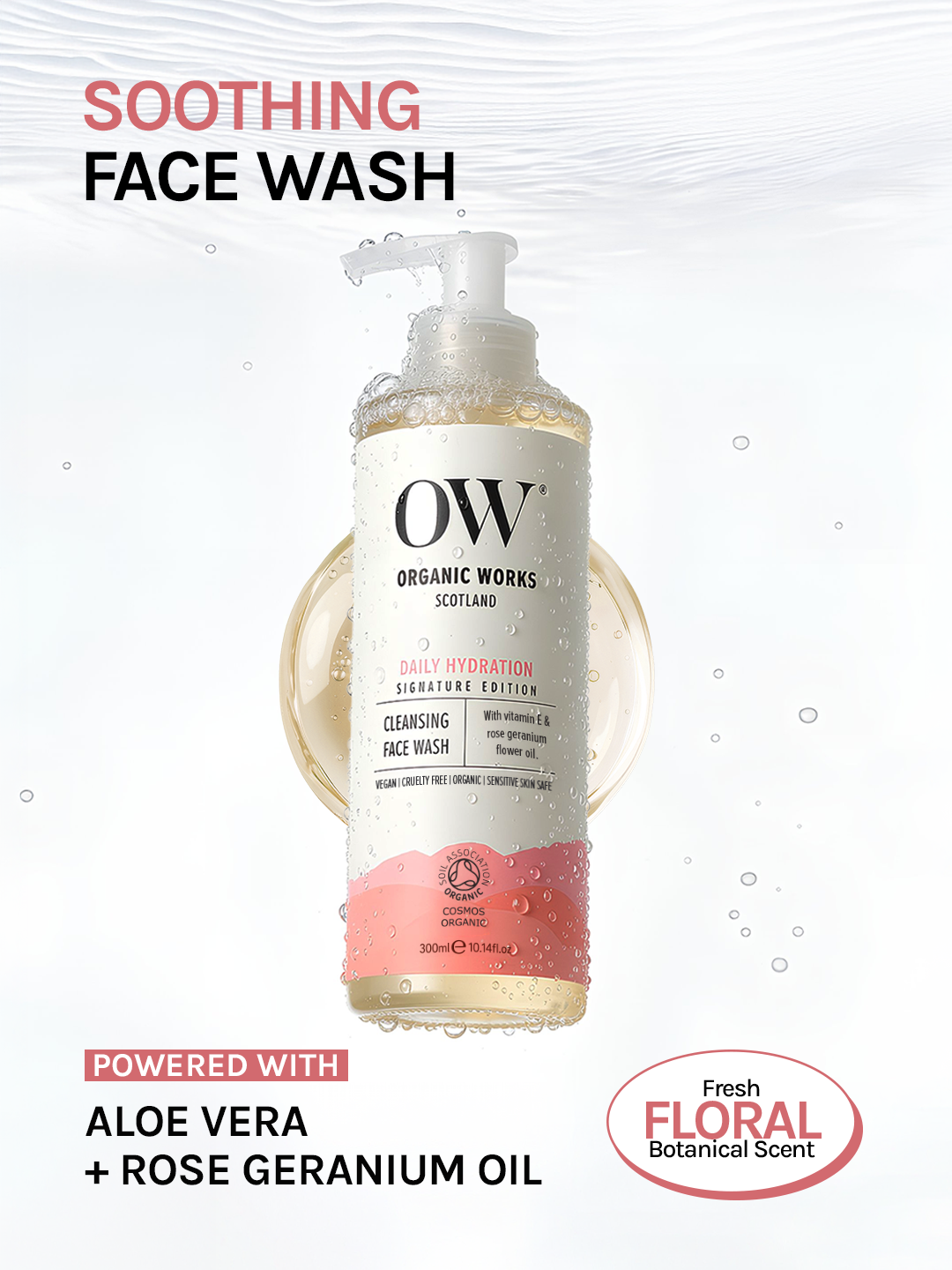 Hydra-Balance Face Wash – With Vitamin E & Rose Geranium