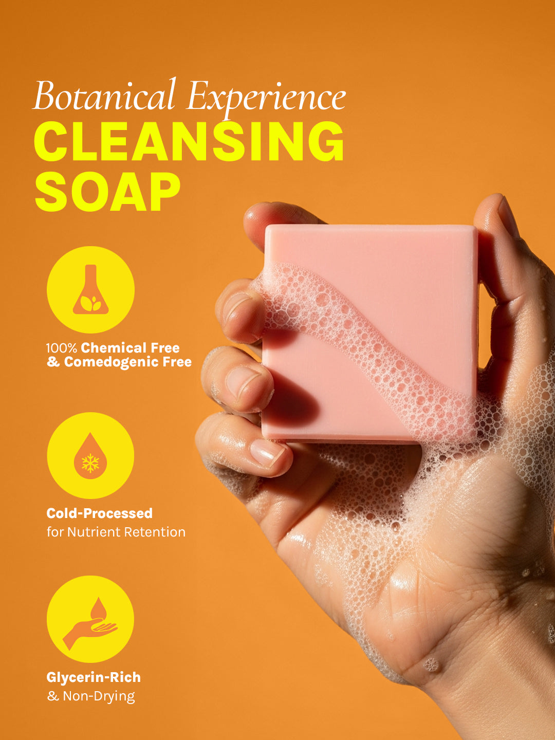 Organic Works Natural Glowing Lemon & Papaya Soap for Dull & Oily Skin (Pack of 3)