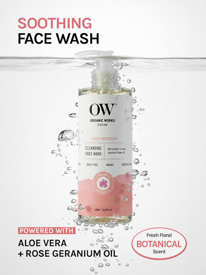 Hydra-Balance Face Wash – With Vitamin E & Rose Geranium - 500ml