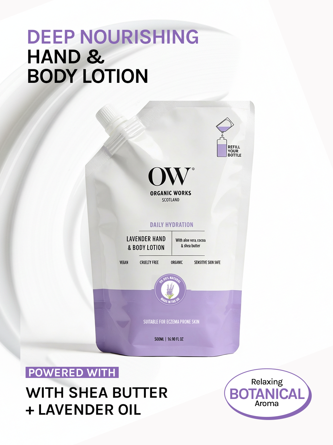 Shea Butter & Lavender Hydrate, Repair Hand & Body Lotion - 500ml