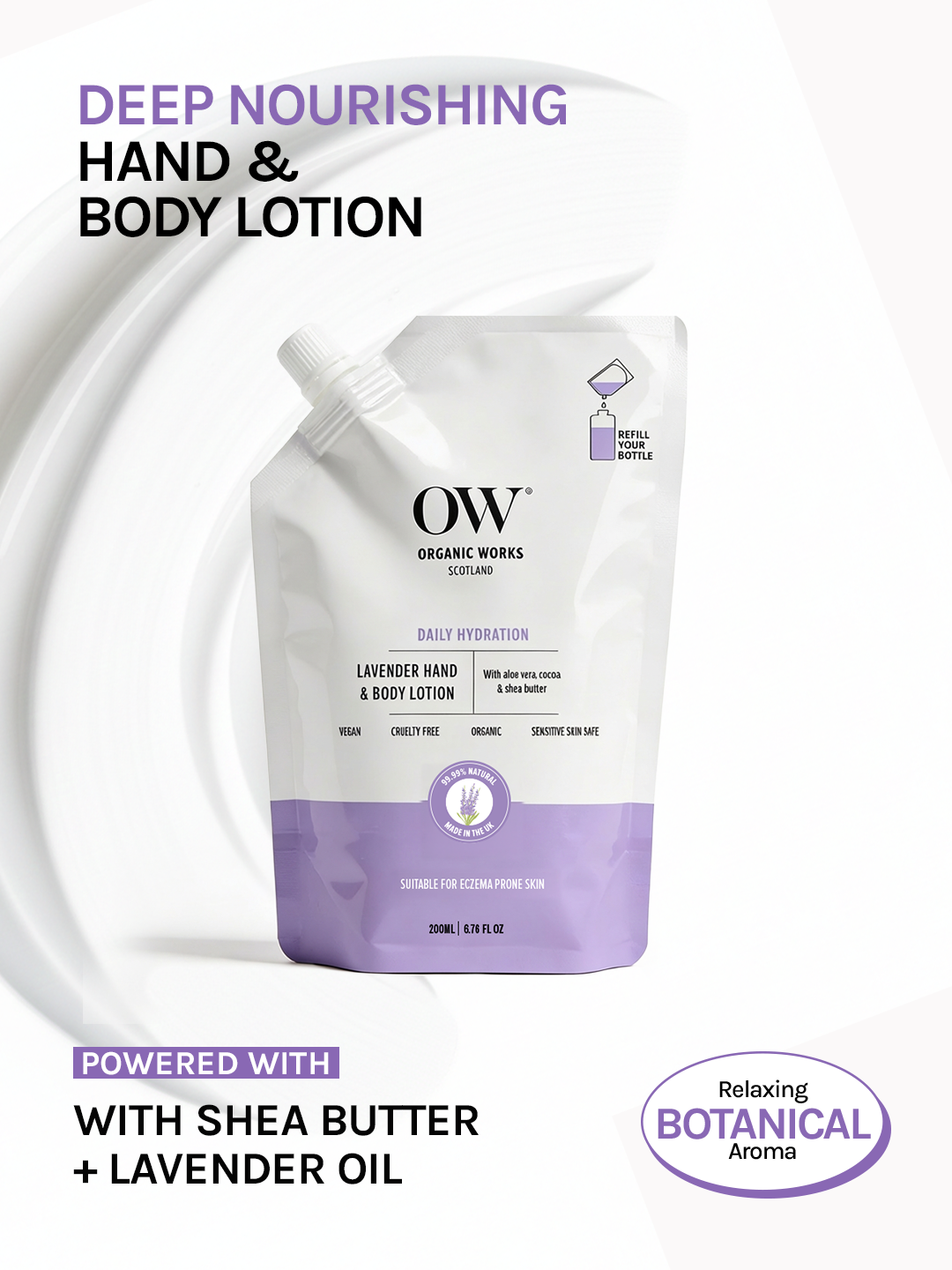 Shea Butter & Lavender Hydrate, Repair Hand & Body Lotion - 200ml