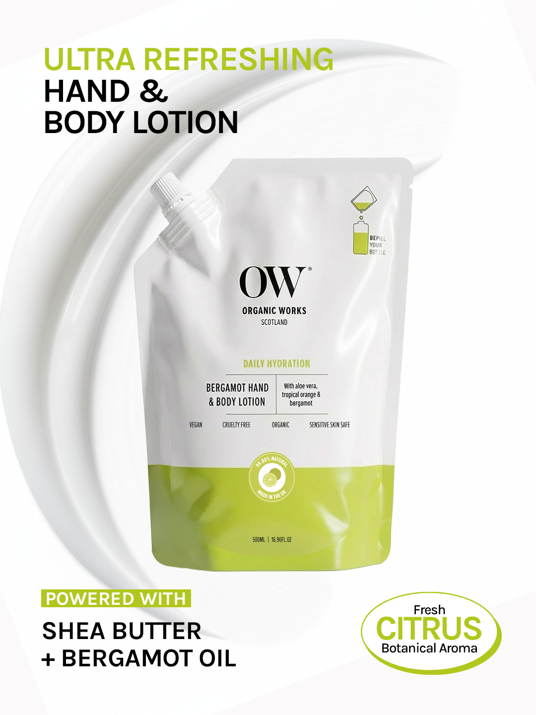 Shea Butter & Citrus Glow, Intense Hydration Hand & Body Lotion - 500ml