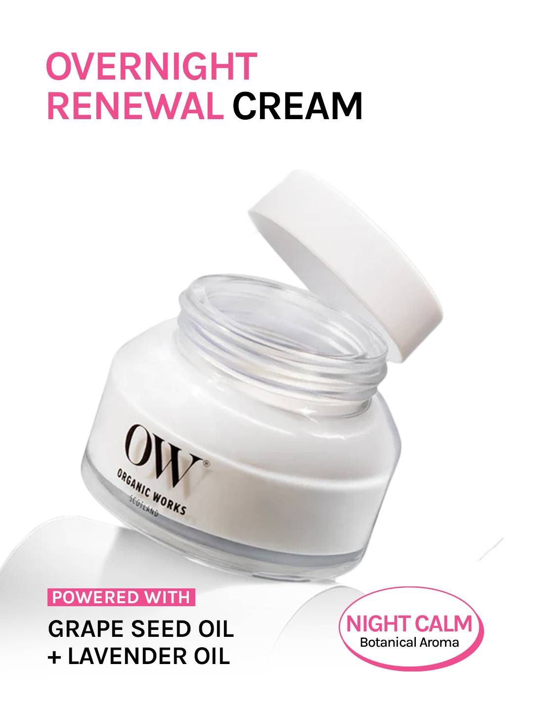 Renewal Night Cream with Vitamin E, Lavender & Grape Seed Oil – 50ml