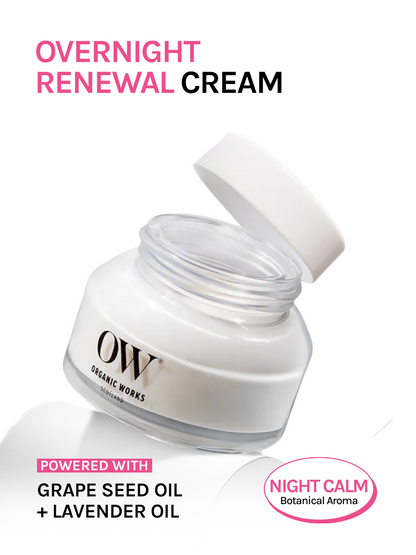 Renewal Night Cream with Vitamin E, Lavender & Grape Seed Oil – 50ml