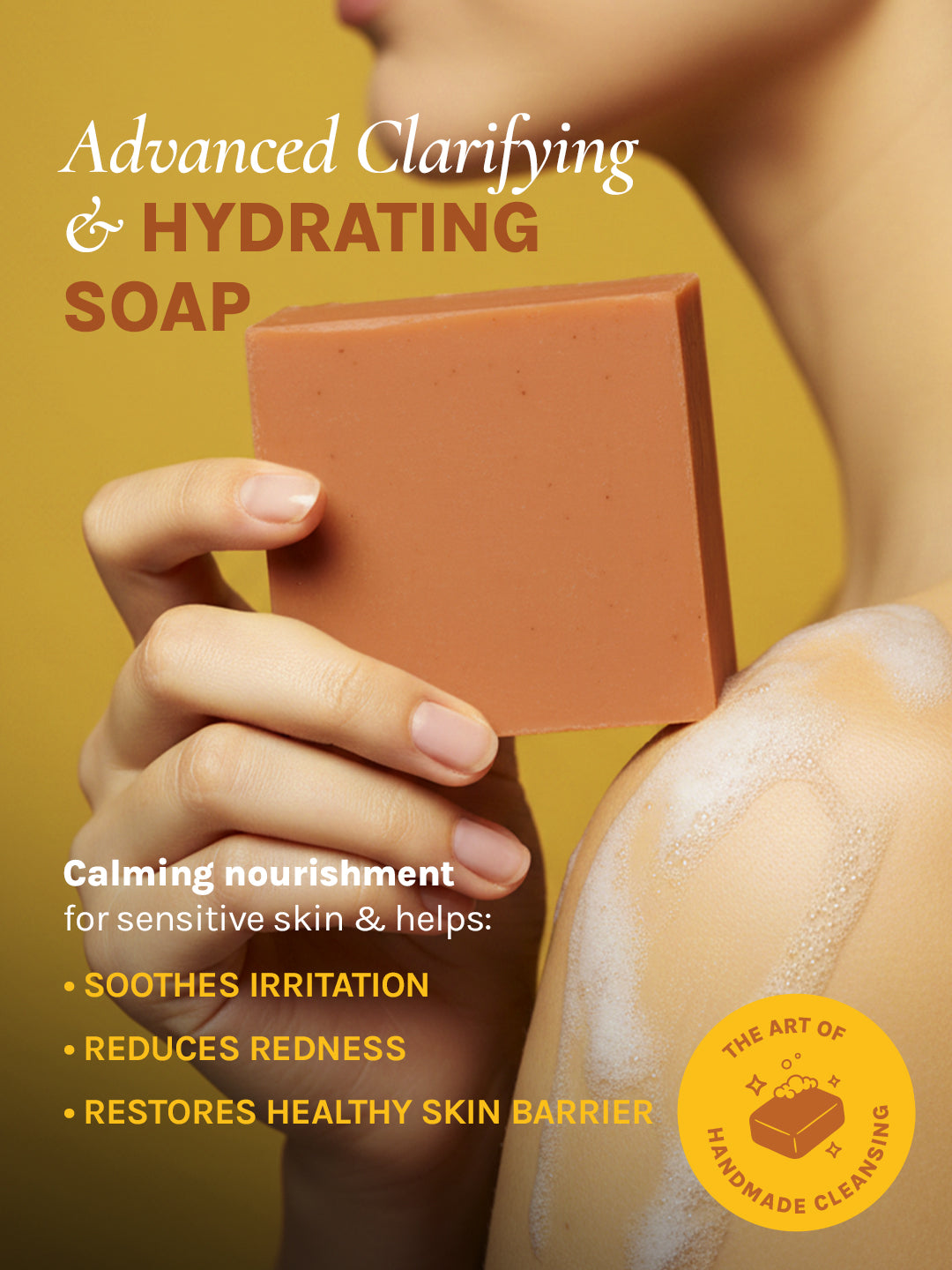 Organic Works Natural Soothing Turmeric & Honey Soap for Dry & Sensitive Skin (Pack of 3)