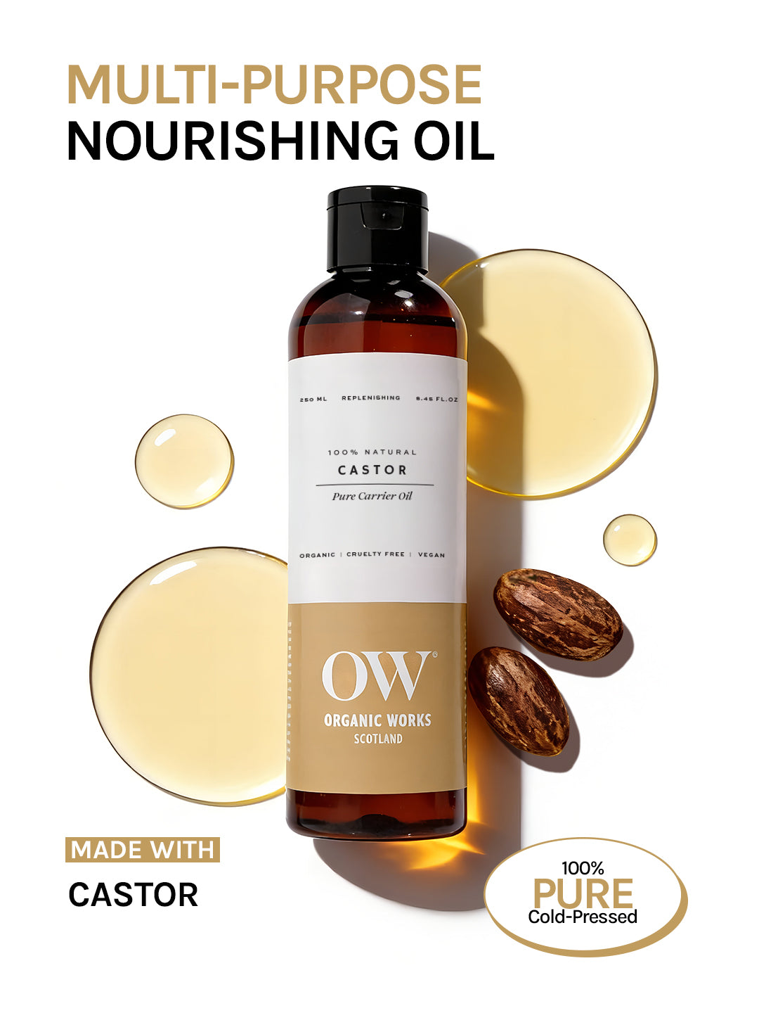 Organic Works Pure Cold Pressed Castor Oil